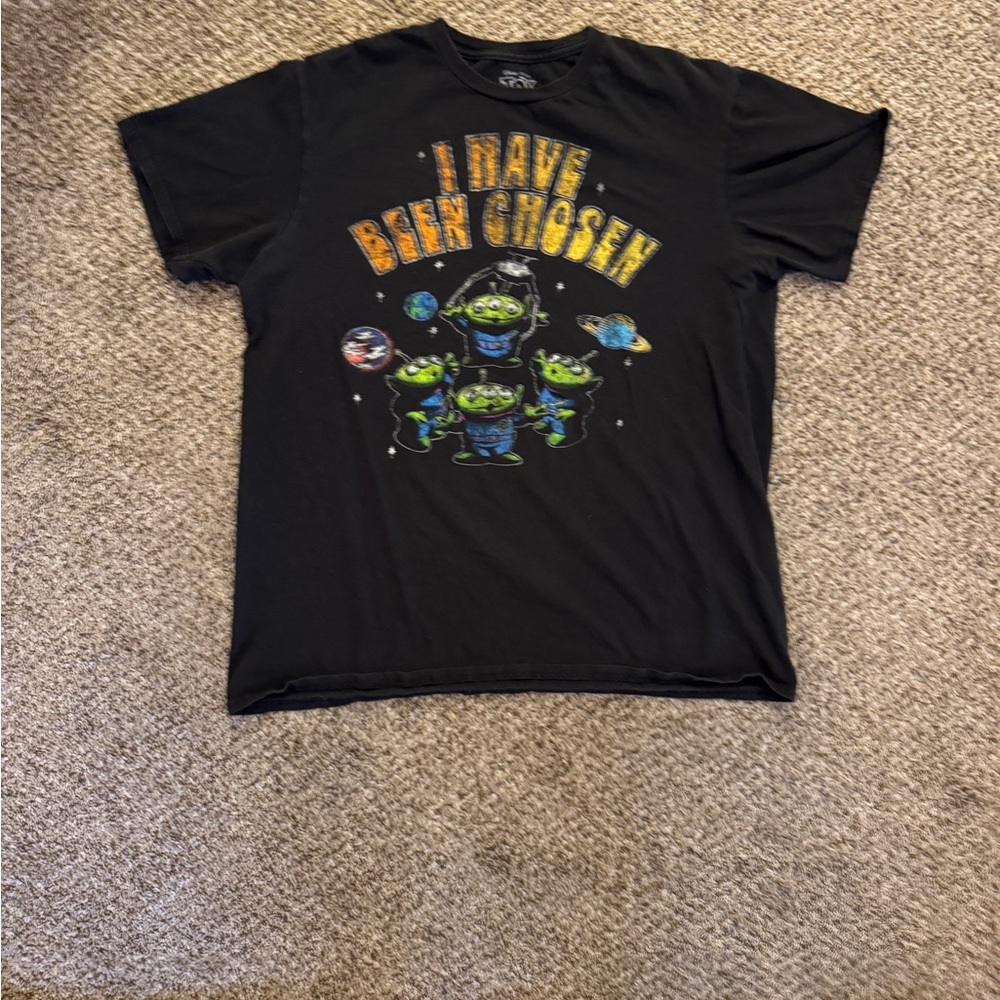 Black Graphic T-Shirt with Alien Design Toy Story